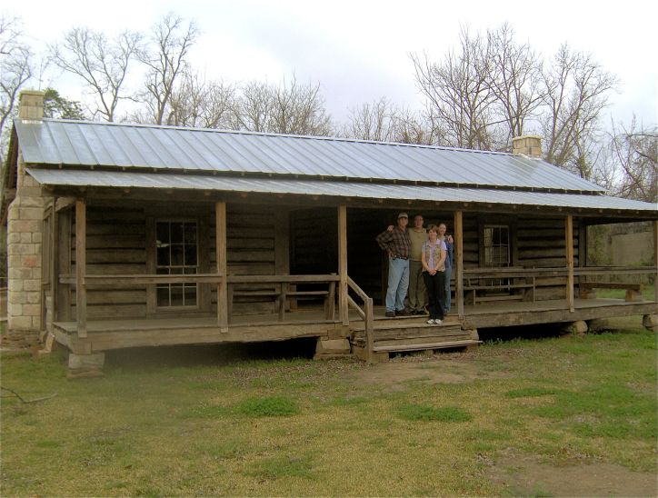 Newly restored Mathews family cabin, now located at the Clarke County Historical Museum, Grove Hill AL